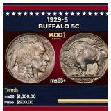 1929-s Buffalo Nickel 5c Grades ms65+