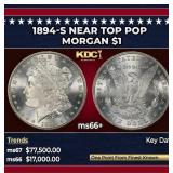 1894-s Morgan Dollar Near Top Pop $1 ms66+ SEGS