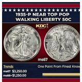 1935-p Walking Liberty Half Dollar Near Top Pop 50
