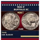 1925-p Buffalo Nickel 5c ms66 SEGS