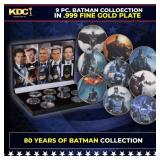 9 Coin Batman DC Gold Plated Round Collection