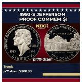 1993-s Jefferson Proof Modern Commem Dollar $1 pr7