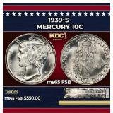 1939-s Mercury Dime 10c ms65 FSB SEGS