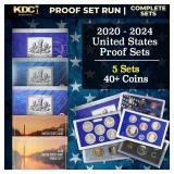 2020-2024 United States Proof Sets Sets 5 Sets, 47