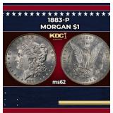 1883-p Morgan Dollar $1 Grades ms62