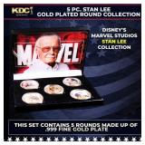5 Coin Stan Lee Gold Plated Round Collection