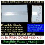 Original sealed box of 5x 1998 United States Mint