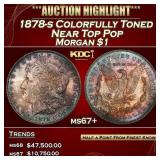 1878-s Morgan Dollar Collorfully Toned Near Top Po