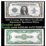 1923 $1 large size Silver Certificate Grades Choic