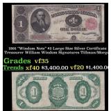 1891 $2 Large Size Silver Certificate "Windom Note