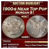 1900-s Morgan Dollar Near Top Pop $1 ms66+ SEGS
