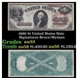 1880 $1 United States Note Grades Select AU Signat