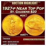 1927-p Gold St. Gaudens Double Eagle Near Top Pop