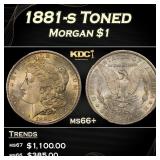 1881-s Morgan Dollar Toned $1 ms66+ SEGS