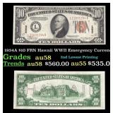 1934A $10 FRN Hawaii WWII Emergency Currency Grade