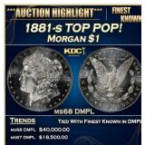 1881-s Morgan Dollar TOP POP! $1 ms68 DMPL SEGS