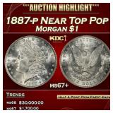 1887-p Morgan Dollar Near Top Pop $1 ms67+ SEGS