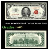 1966 $100 Red Seal United States Note Grades Selec