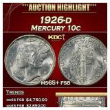 1926-d Mercury Dime 10c ms65+ fsb SEGS