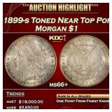 1899-s Morgan Dollar Toned Near Top Pop $1 ms66+ S