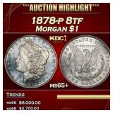 1878-p 8tf Morgan Dollar $1 ms65+ SEGS