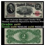 1917 $2 Large Size Legal Tender Note Thomas Jeffer