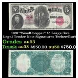 1907 $5 Large Size Legal Tender Note "WoodChopper"