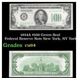1934A $100 Green Seal Federal Reserve Note New Yor