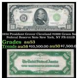 1934 $1000 Green Seal Federal Reserve Note Preside