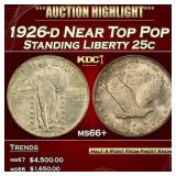 1926-d Standing Liberty Quarter Near Top Pop 25c m