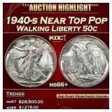 1940-s Walking Liberty Half Dollar Near Top Pop 50