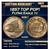 1857 Flying Eagle Cent TOP POP! 1c ms66+ SEGS