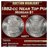1882-cc Morgan Dollar Near Top Pop $1 ms67+ SEGS