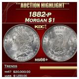 1882-p Morgan Dollar $1 ms66+ SEGS