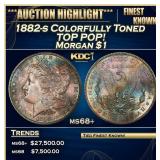 1882-s Morgan Dollar Colorfully Toned TOP POP! $1