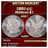 1891-cc Morgan Dollar $1 ms65+ SEGS