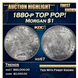 1880-p Morgan Dollar TOP POP! $1 ms67 SEGS