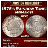 1878-s Morgan Dollar Rainbow Toned  $1 ms66+ SEGS