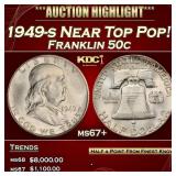 1949-s Franklin Half Dollar Near Top Pop! 50c ms67