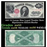 1917 $1 Large Size Legal Tender Note Grades Select