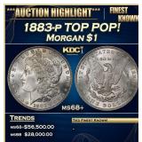 1883-p Morgan Dollar TOP POP! $1 ms68+ SEGS