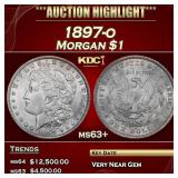 1897-o Morgan Dollar $1 ms63+ USCG