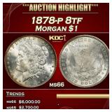 1878-p 8tf Morgan Dollar $1 ms66 SEGS