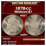 1878-cc Morgan Dollar $1 ms65+ SEGS