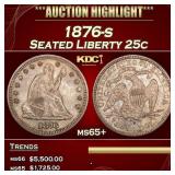 1876-s Seated Liberty Quarter 25c ms65+ SEGS