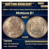 1878-p 7/8tf Morgan Dollar Textile Toned VAM 33 Do