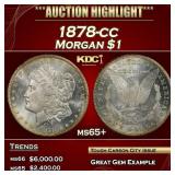 1878-cc Morgan Dollar $1 ms65+ SEGS