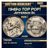 1949-d Jefferson Nickel TOP POP! 5c ms68 SEGS