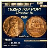 1929-d Lincoln Cent TOP POP! 1c ms66+ rd SEGS