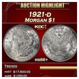 1921-d Morgan Dollar $1 ms66+ SEGS